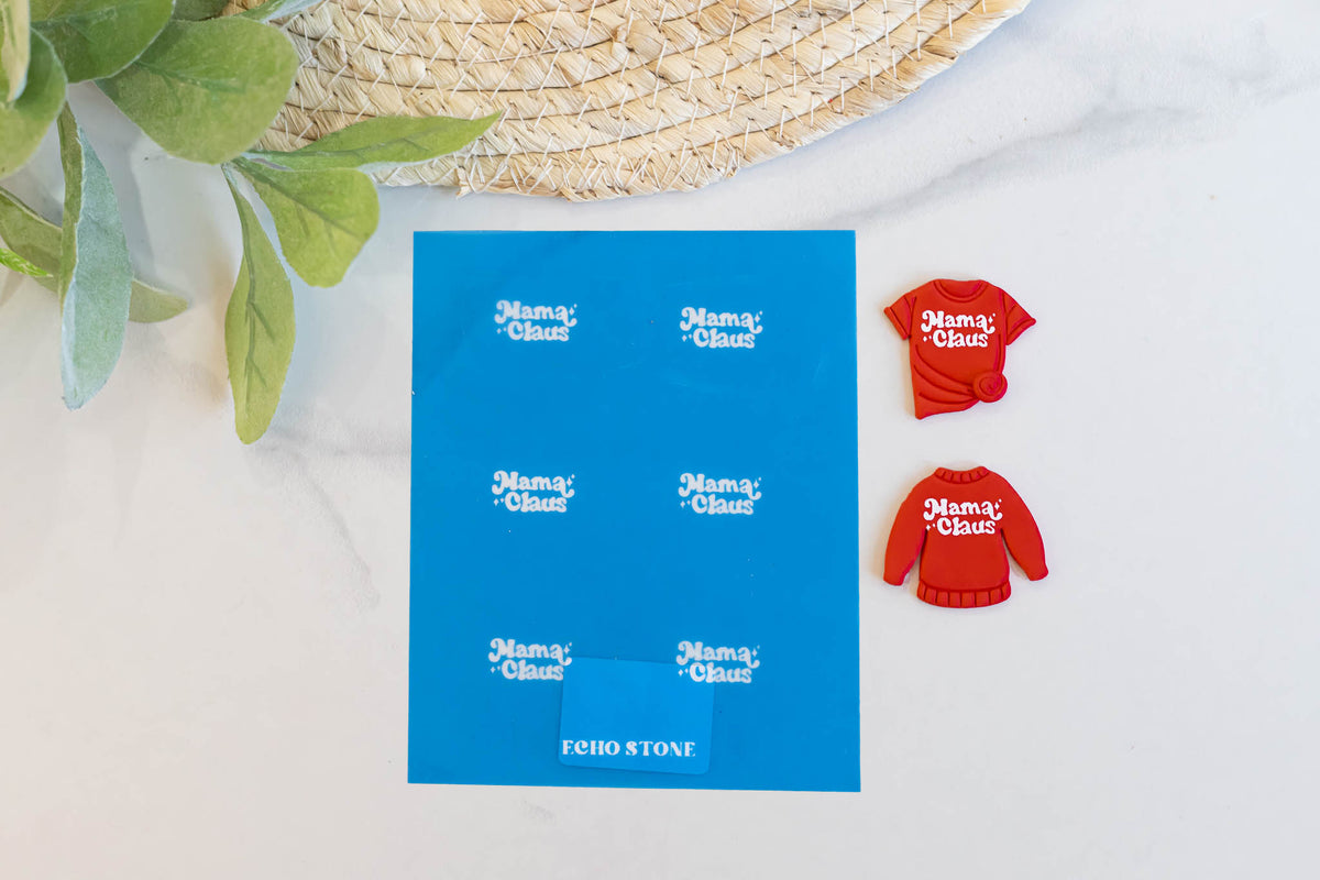 Mama Claus Silk Screen Stencil with Cutter