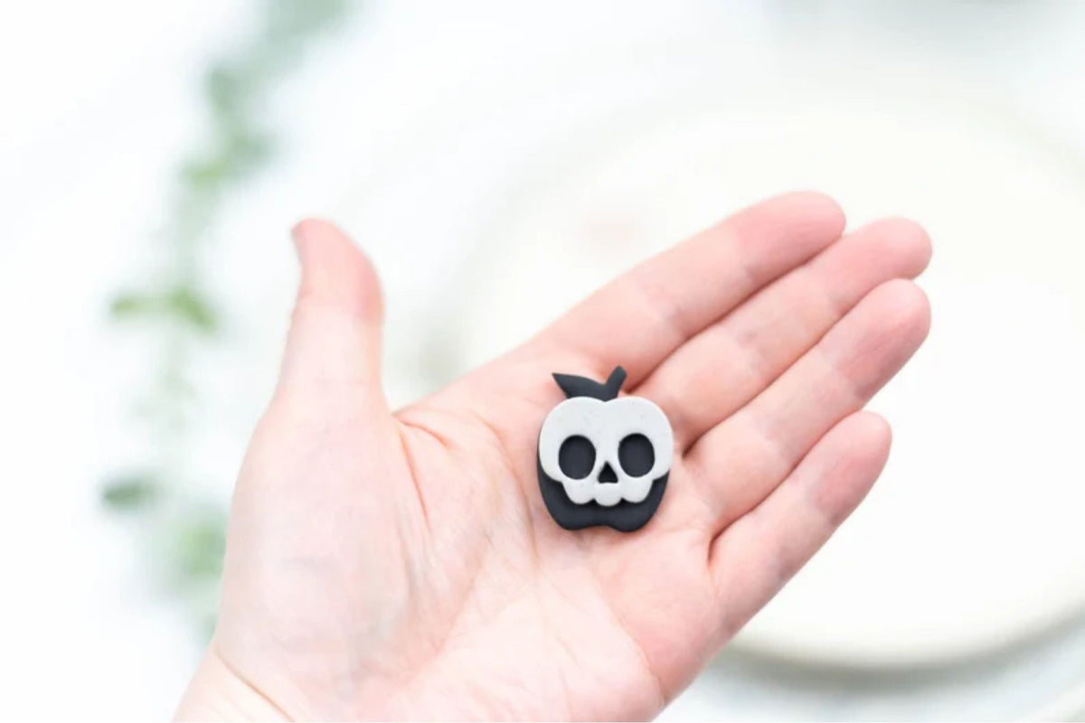 Poison Apple Skull Halloween Clay Cutters