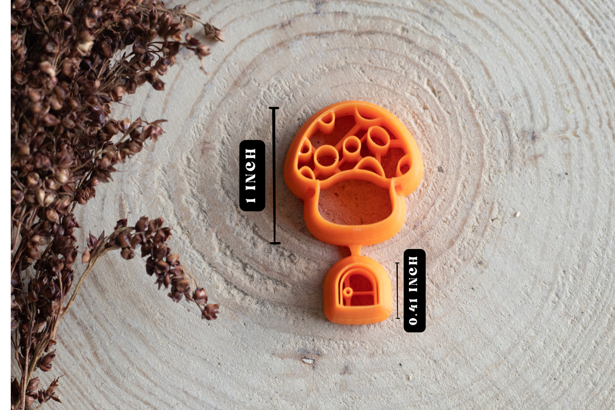 Mushroom House Polymer Clay Cutter, 3D Printed