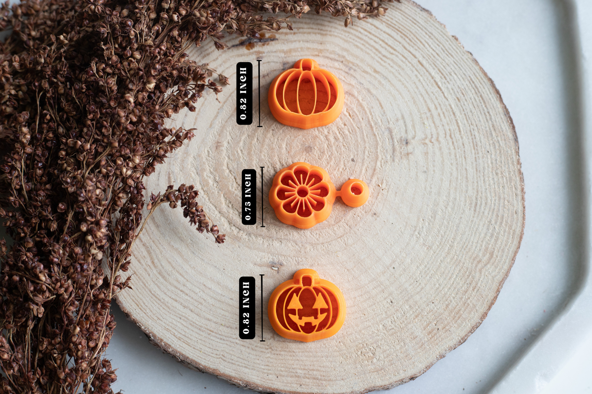 Pumpkin Jacko-lantern Flower Set Polymer Clay Cutters