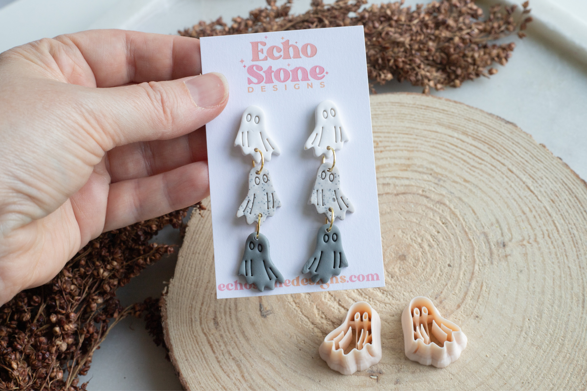 Halloween Ghost Set Polymer Clay Cutter