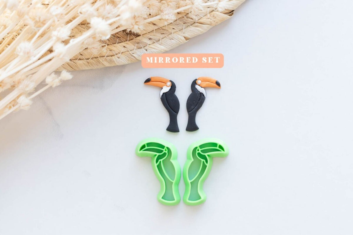 Tropical Tucan Bird Clay Cutter - Available in Mirrored Set