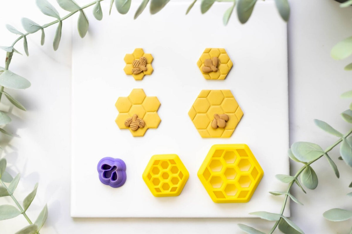 Bee and Honeycomb Clay Cutter Set