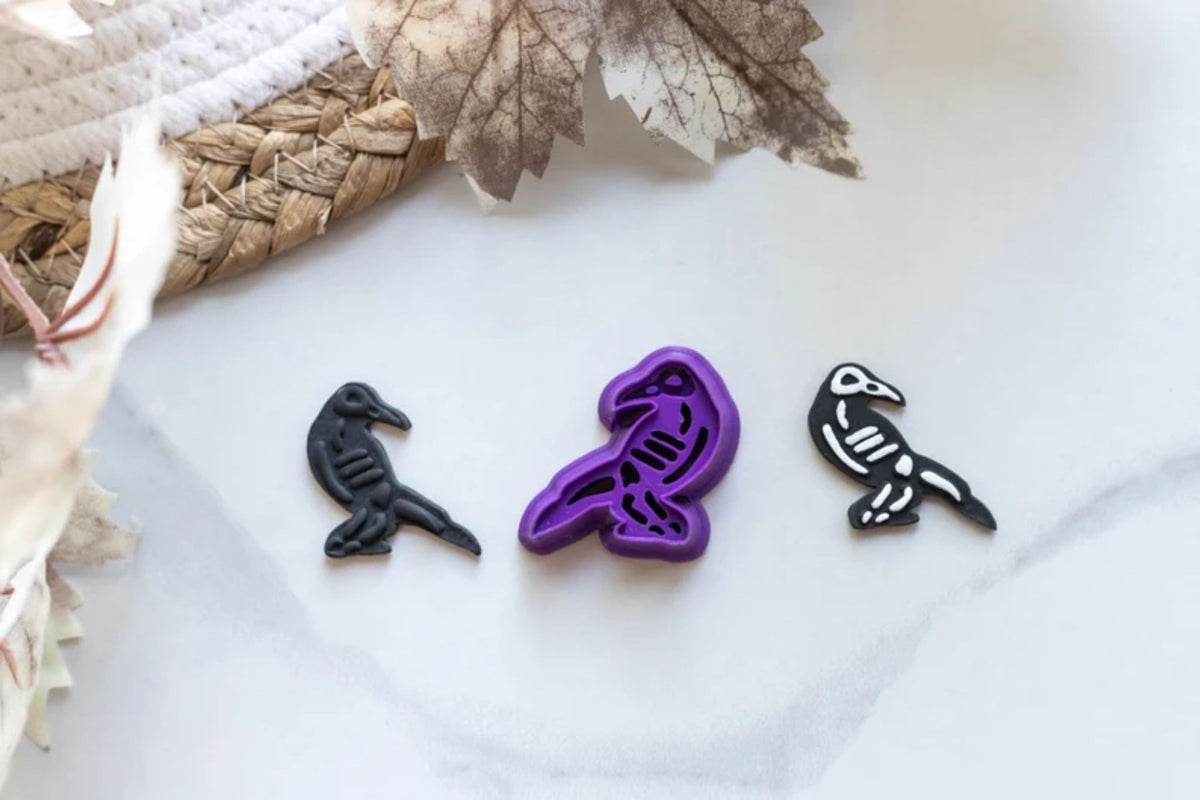 Raven Skeleton Clay Cutter Set