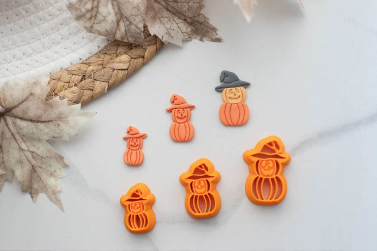 Stacked Witches Hat Jackolantern Clay Cutters