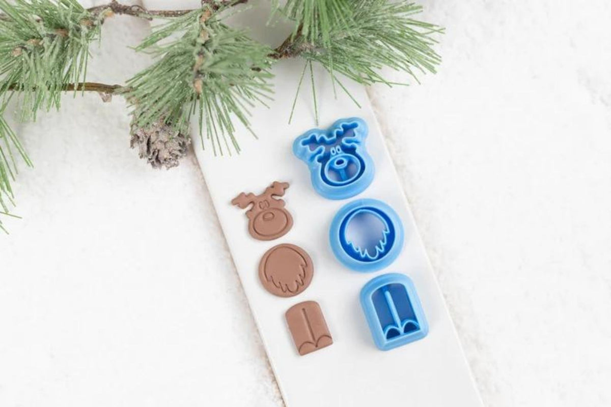 Build a Reindeer Clay Cutter Christmas Set