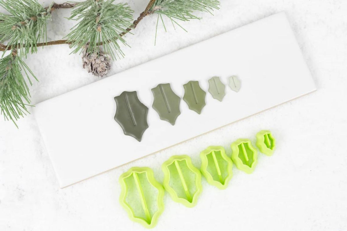 Christmas Holly Clay Cutters