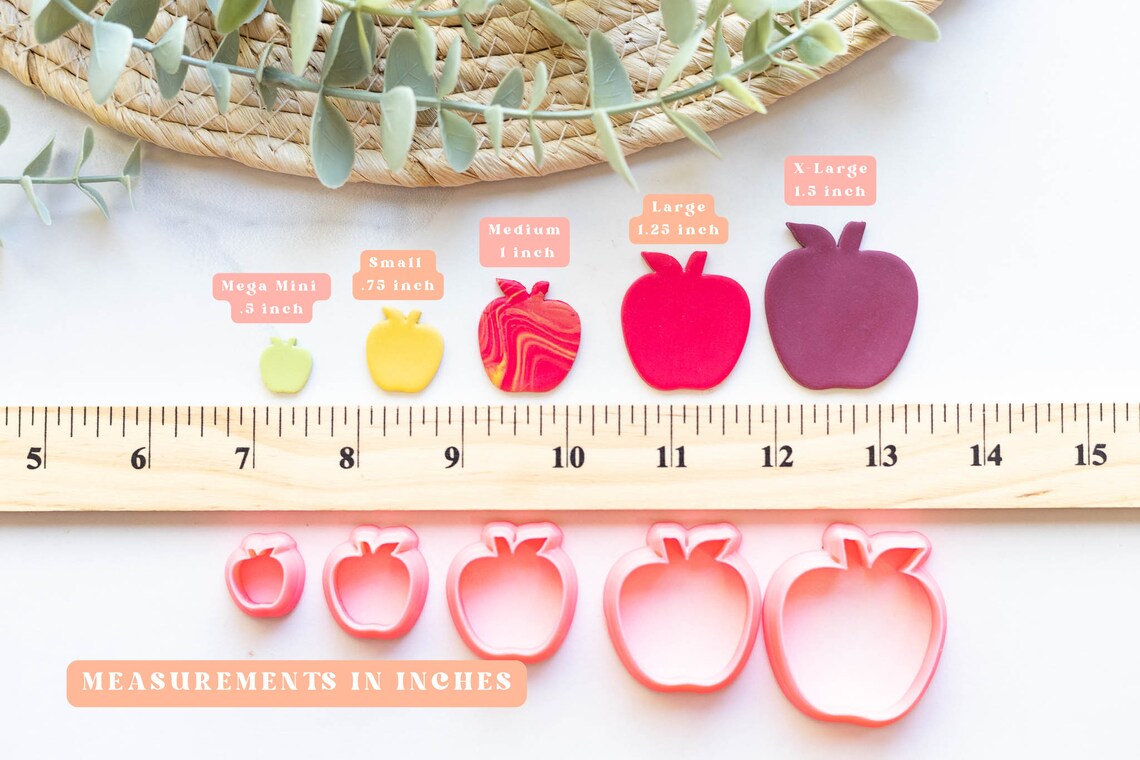 Apple Fruit Clay Cutter - Available in Mirrored Set