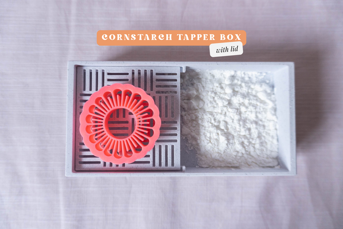 Cornstarch Tapper Box - Craft Room Organization - Clay Tools