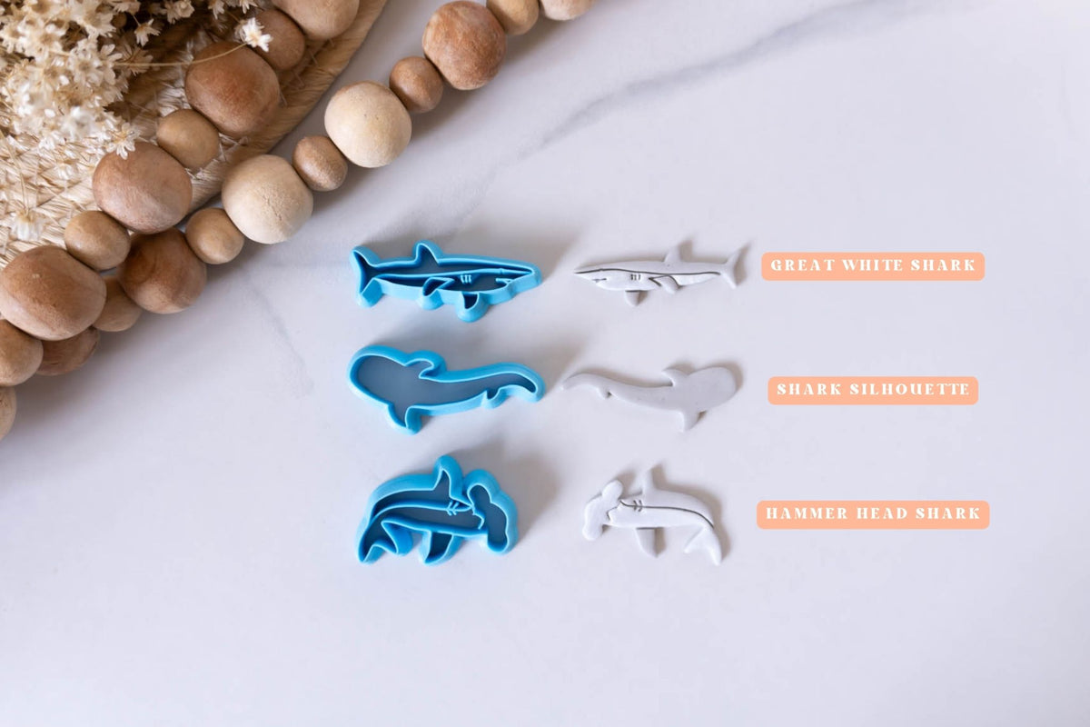 Shark Week Polymer Clay Cutter Set