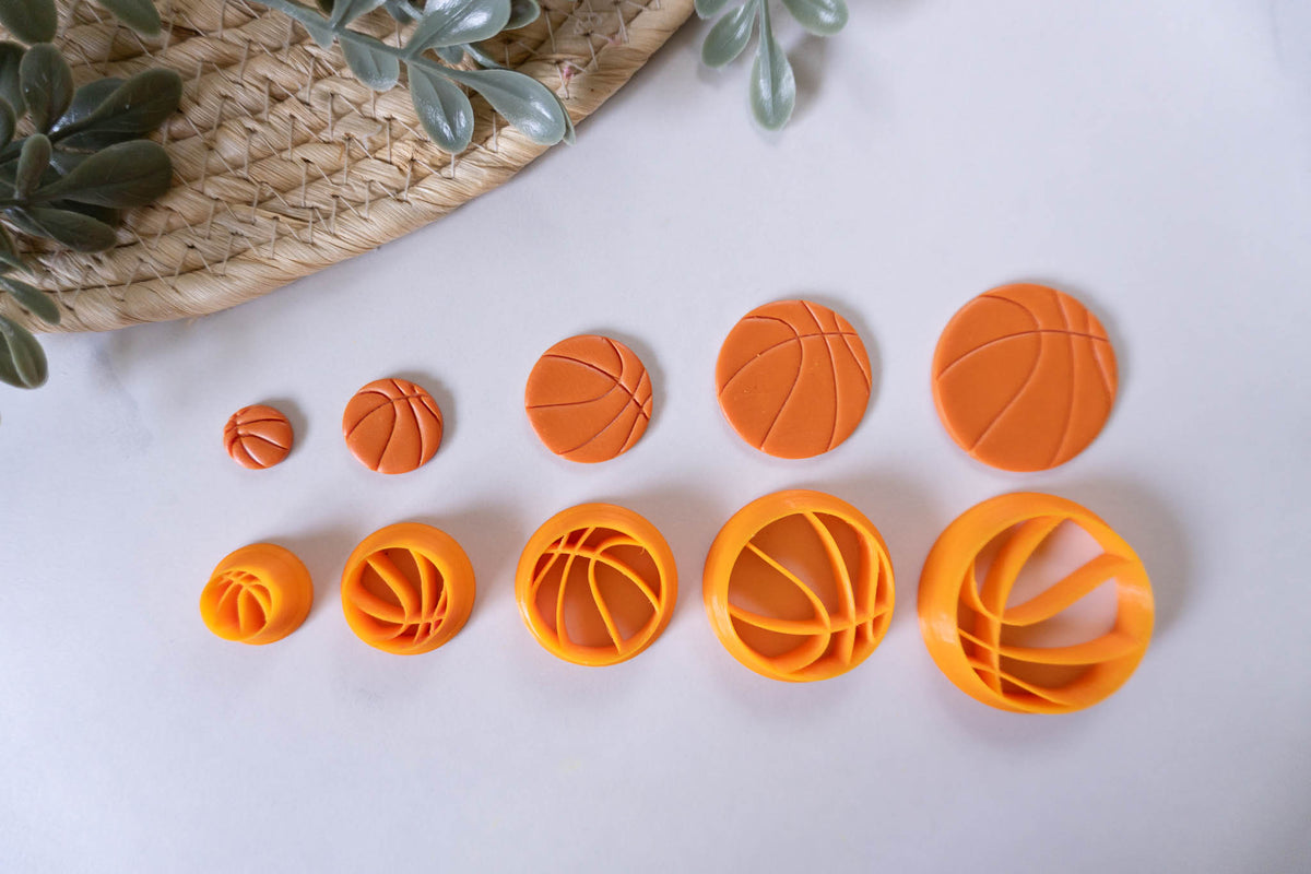 Sports Polymer Clay Cutters: Football, Hockey, Soccer, Volleyball, Hockey, Basketball, Baseball