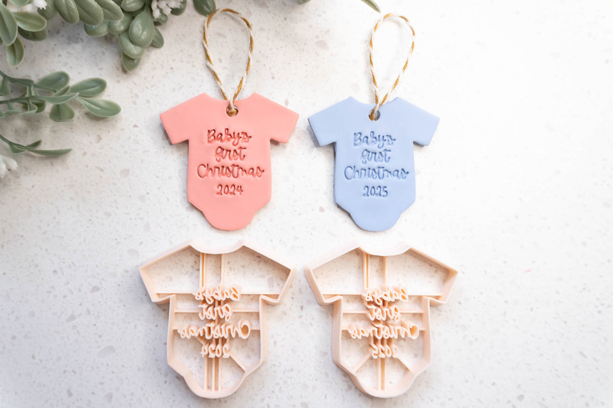 Baby's First Christmas Ornament Clay Cutter: 2024 & 2025