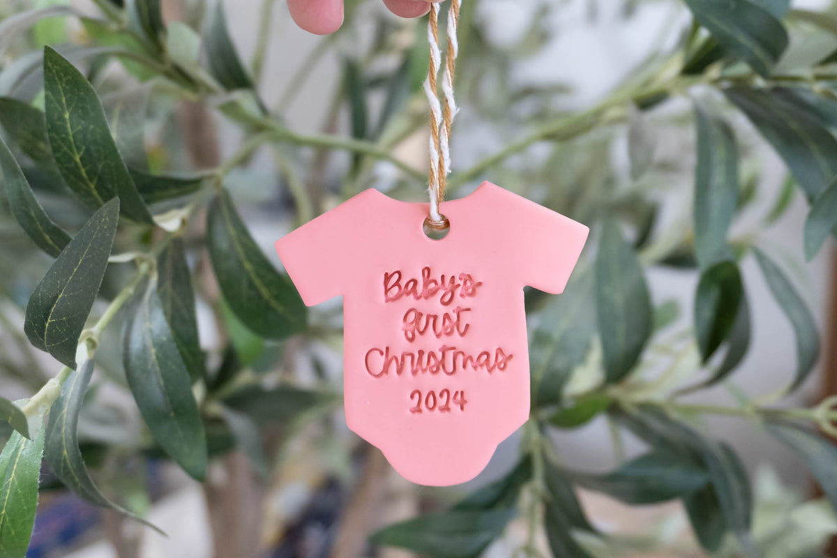 Baby's First Christmas Ornament Clay Cutter: 2024 & 2025