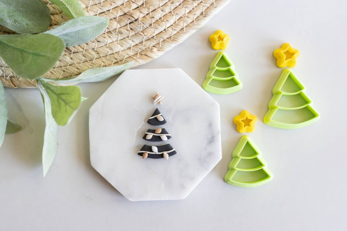 Segmented Christmas Tree Clay Cutter Set