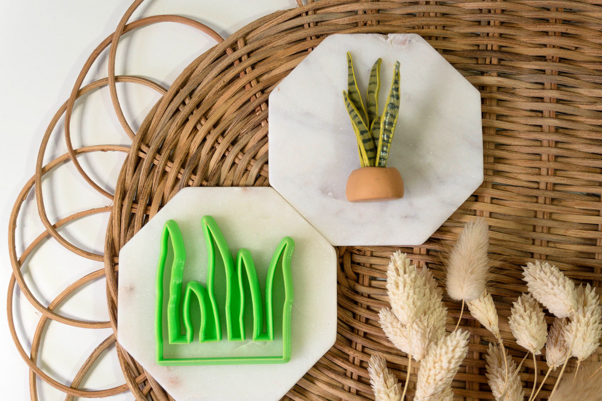 Snake Plant House Plant Detailed Flower Clay Cutters