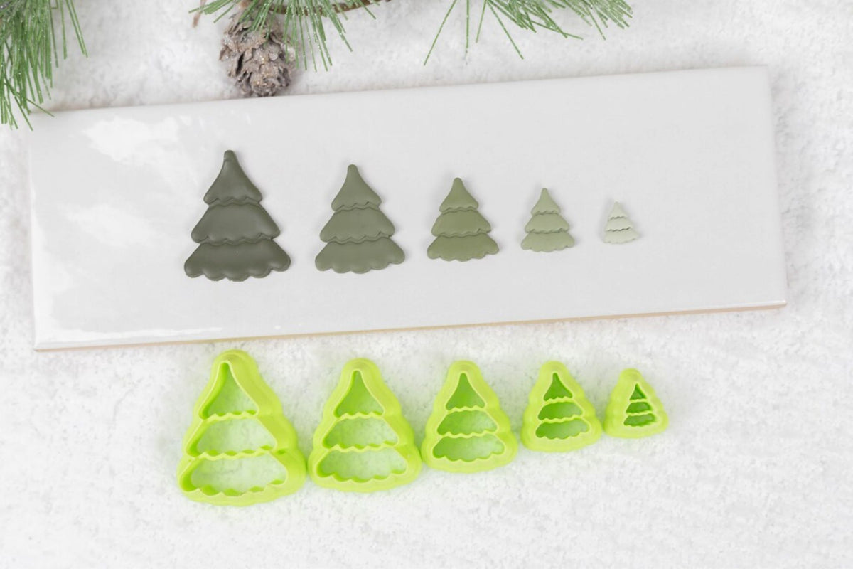 Detailed Christmas Tree Clay Cutters