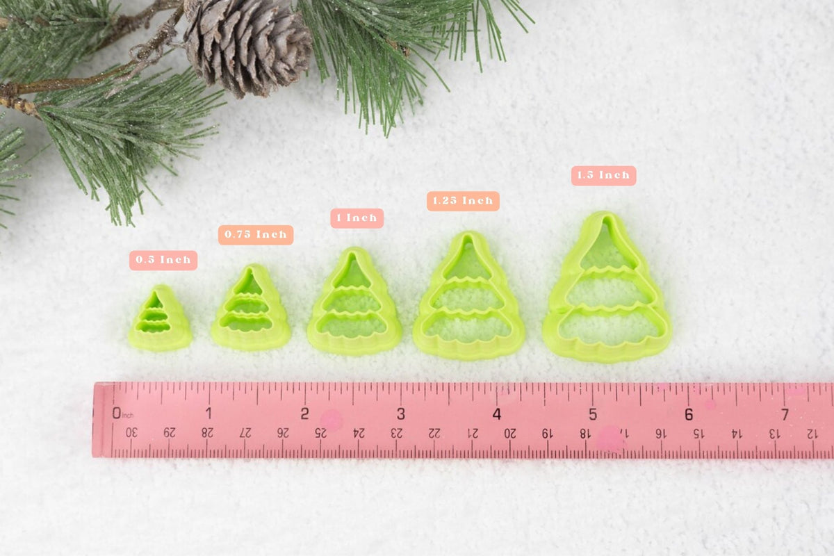 Detailed Christmas Tree Clay Cutters