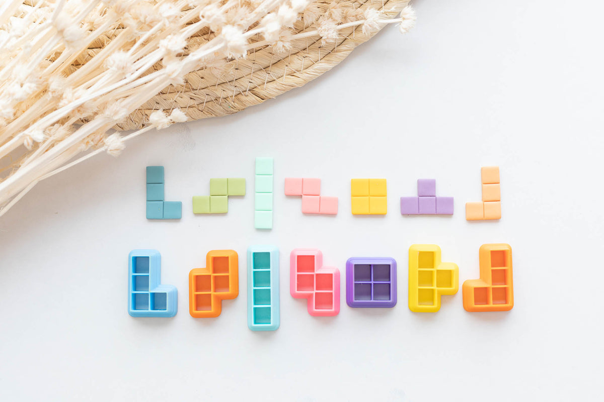 Tetris Inspired Retro Clay Cutters