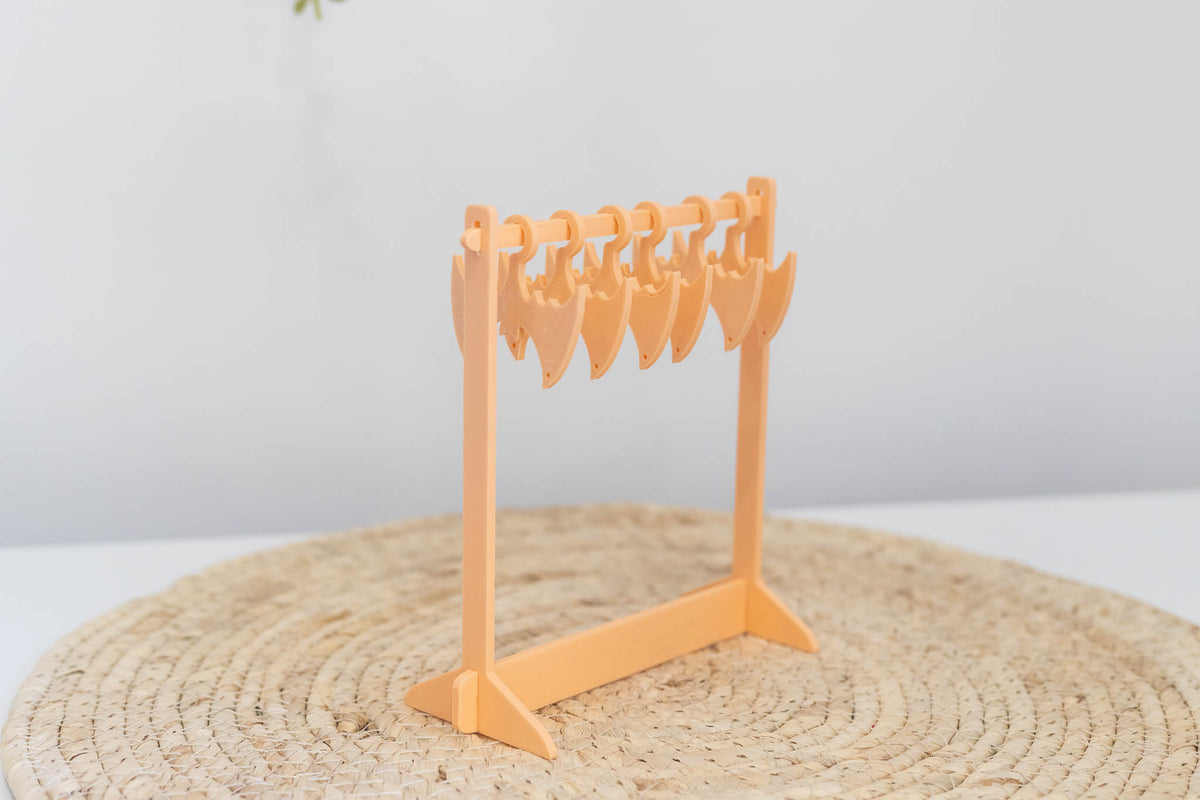 Orange Earring Display with Hangers - Jewelry Display - Product Display