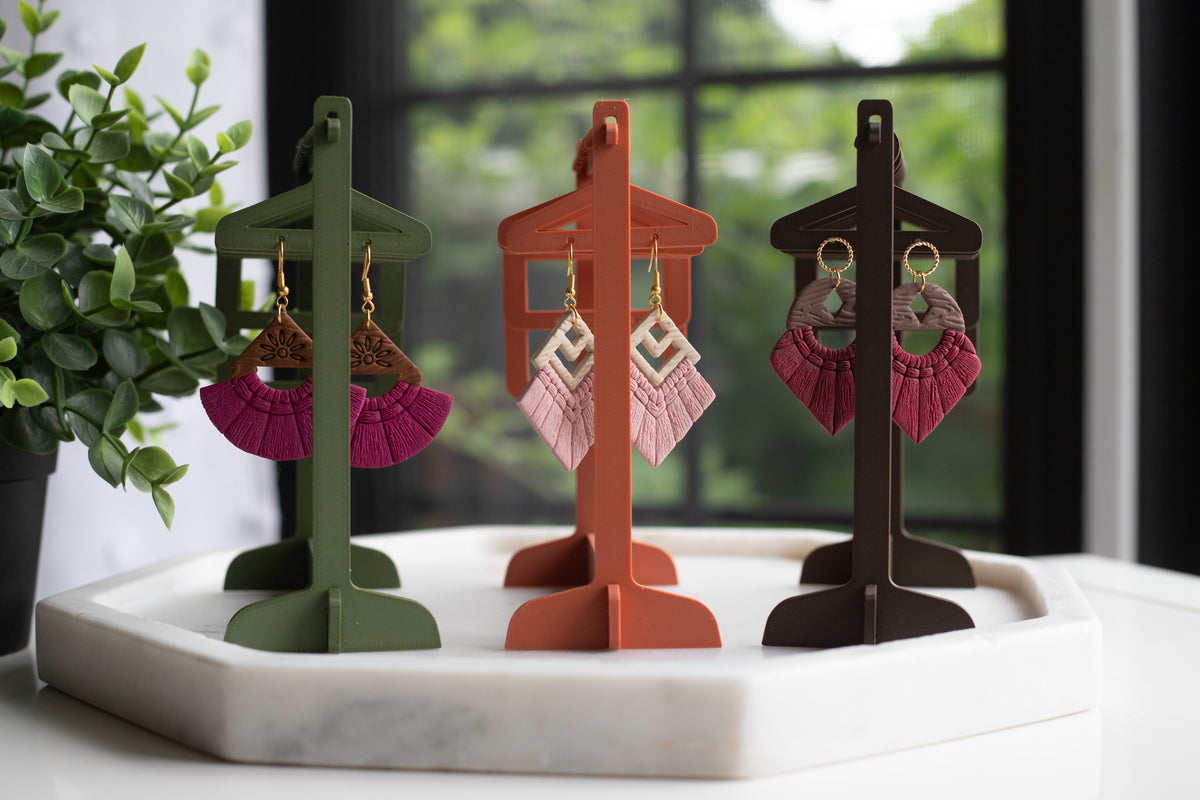 Earring Display, Earring Hanger, Earring Holder, Jewelry Display Jewelry hanger, clothing rack for earrings - Fall Colours