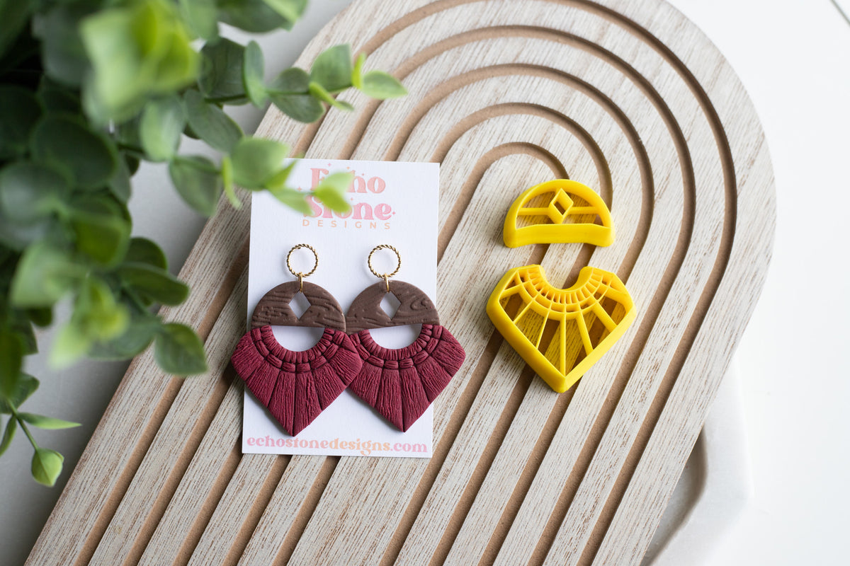 Macramé Themed Clay Cutters for Polymer Clay Earrings