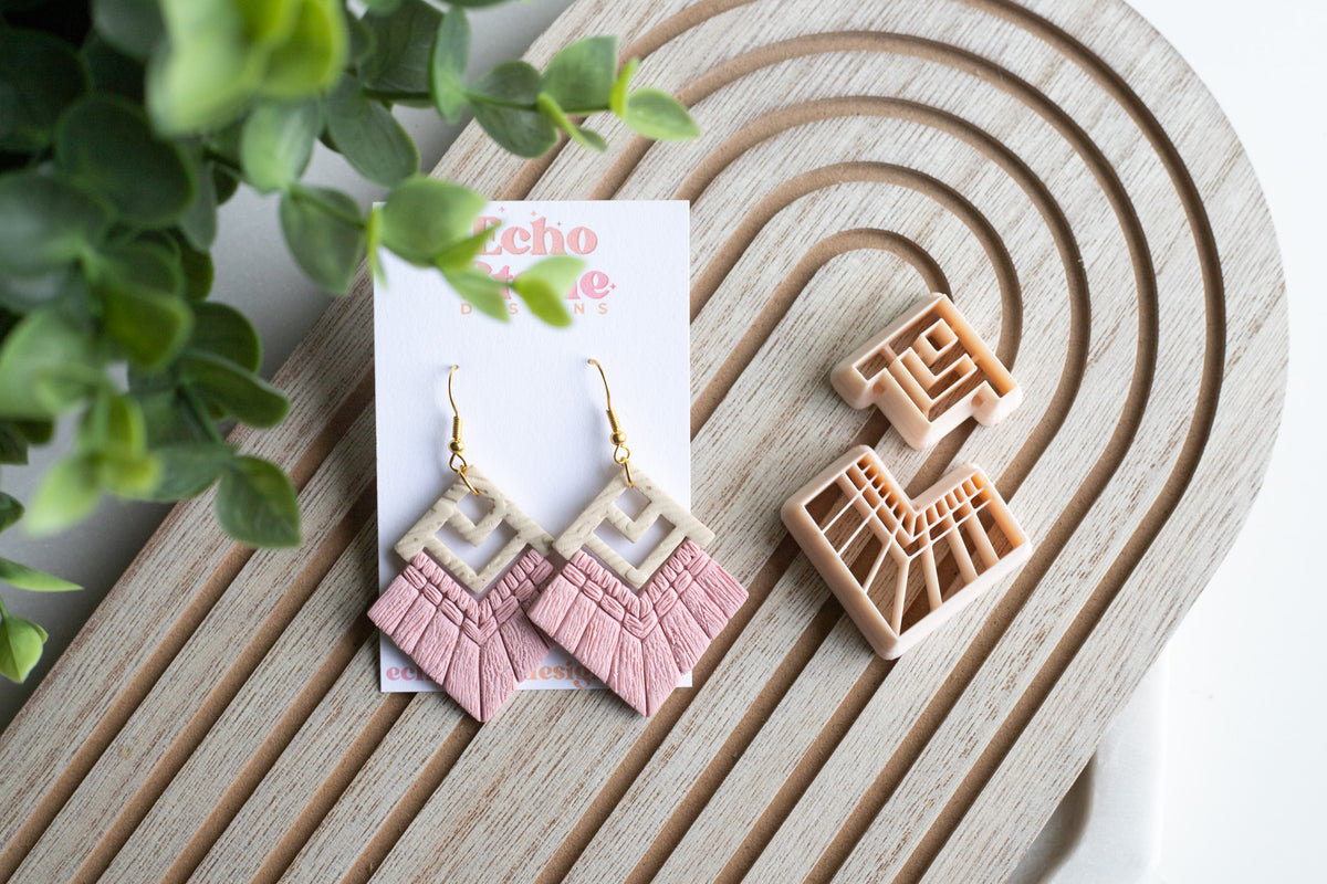 Macramé Themed Clay Cutters for Polymer Clay Earrings