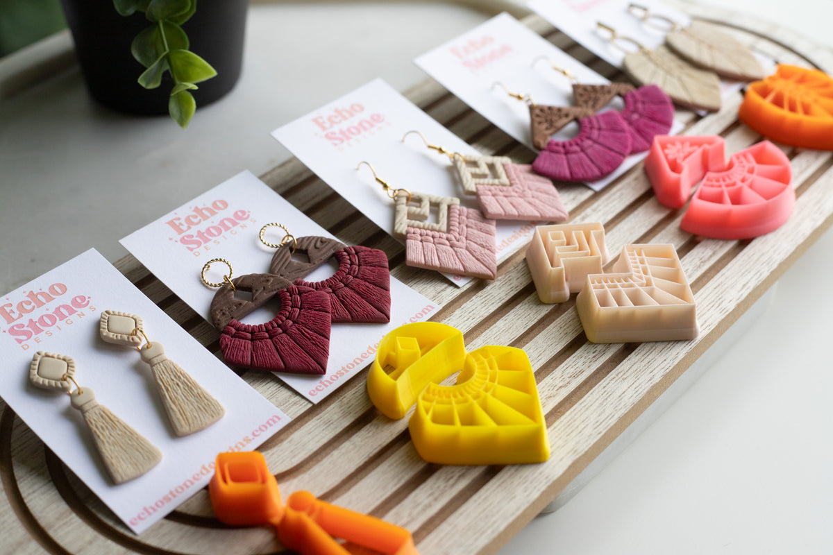 Macramé Themed Clay Cutters for Polymer Clay Earrings