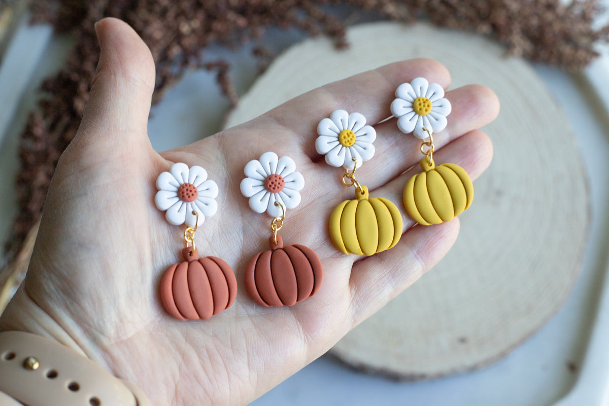 Pumpkin Jacko-lantern Flower Set Polymer Clay Cutters