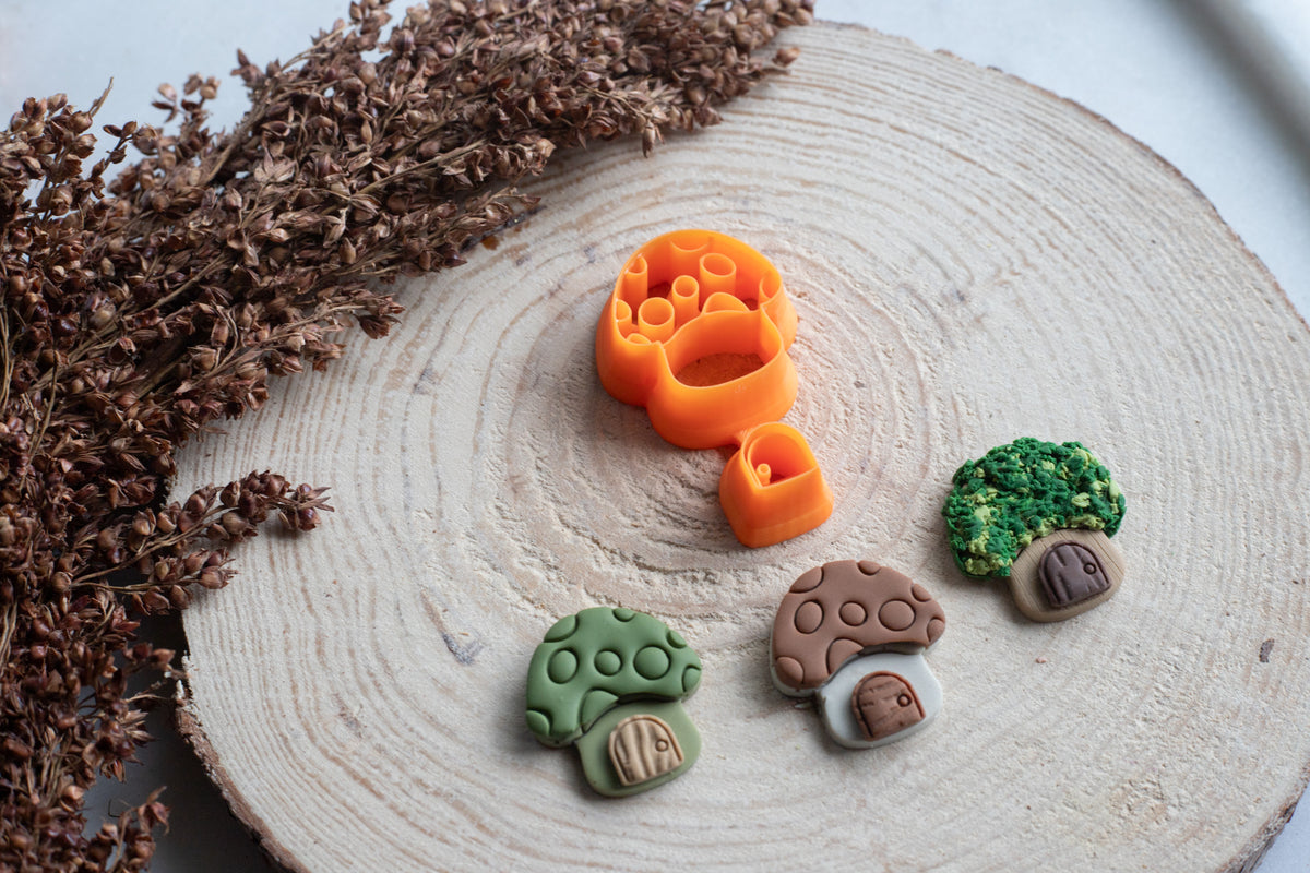 Mushroom House Polymer Clay Cutter, 3D Printed