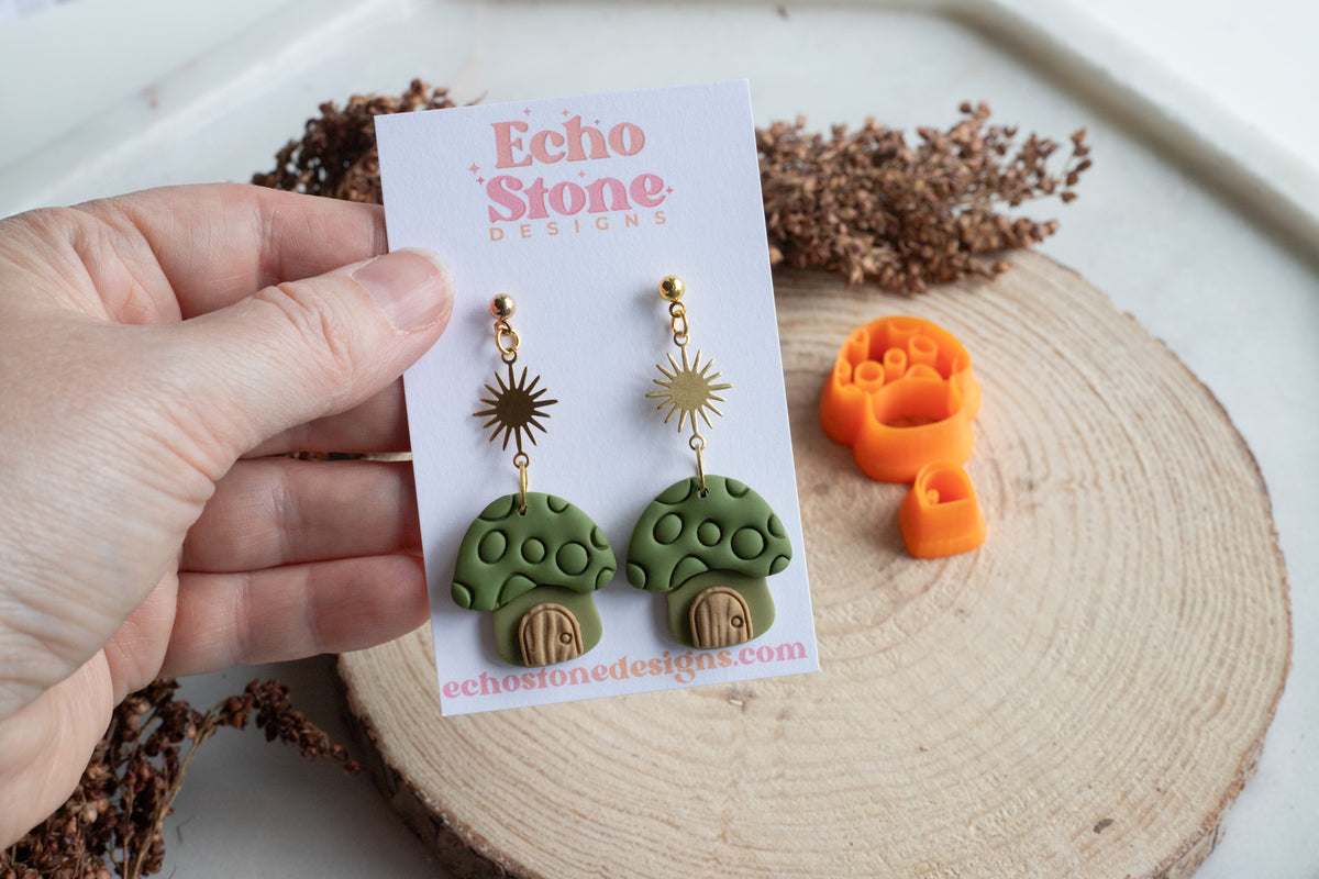 Mushroom House Polymer Clay Cutter, 3D Printed