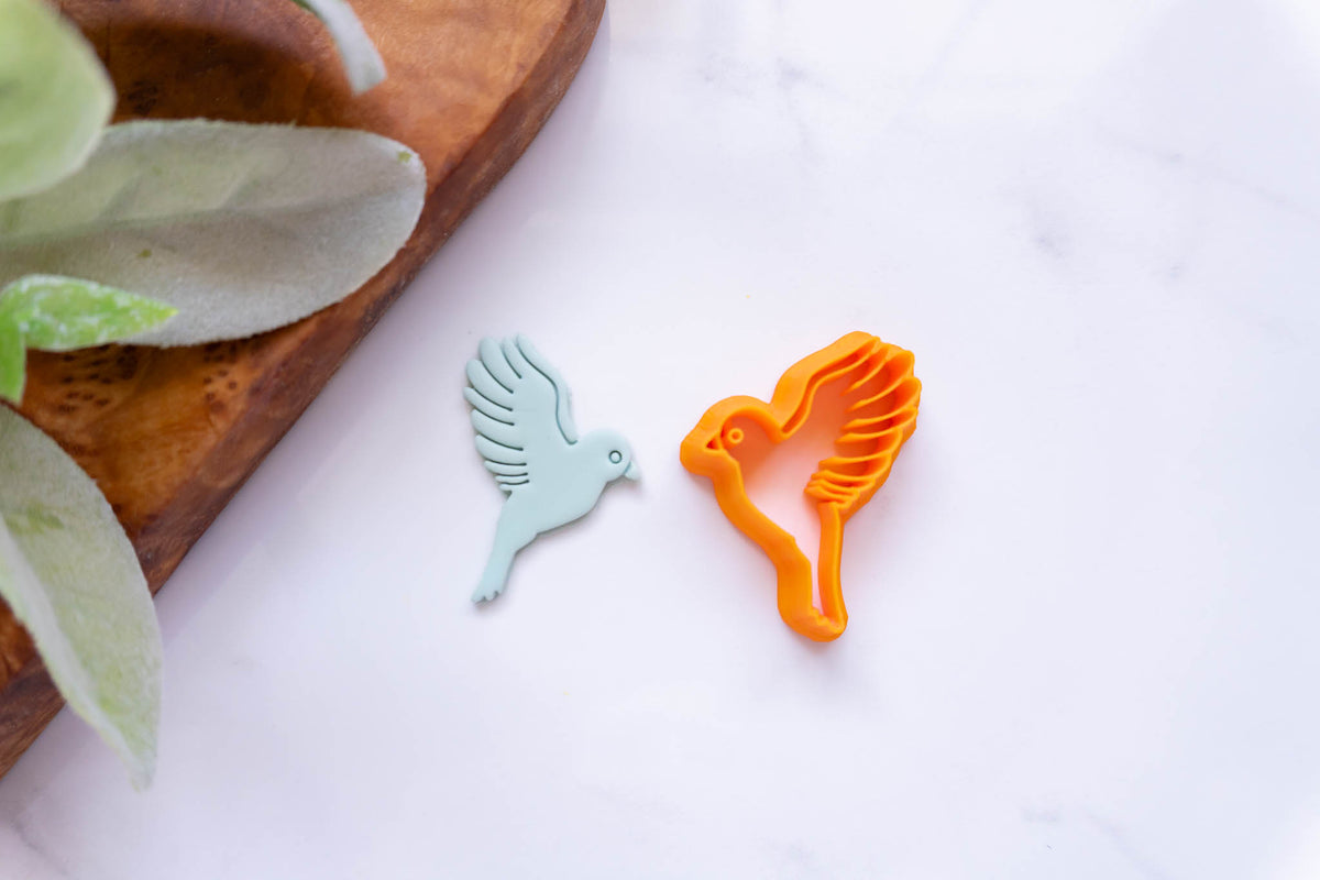 Spring Bird in Flight Polymer Clay Cutter