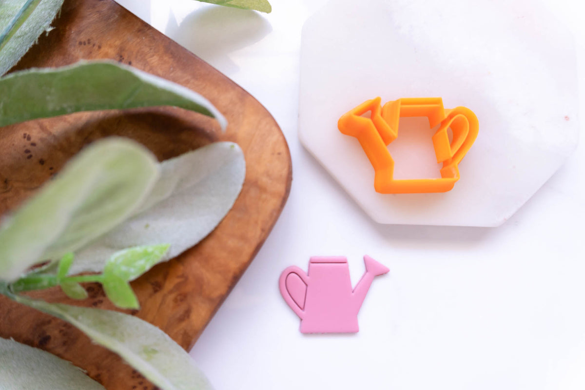 Spring Garden Watering Can Polymer Clay Cutter