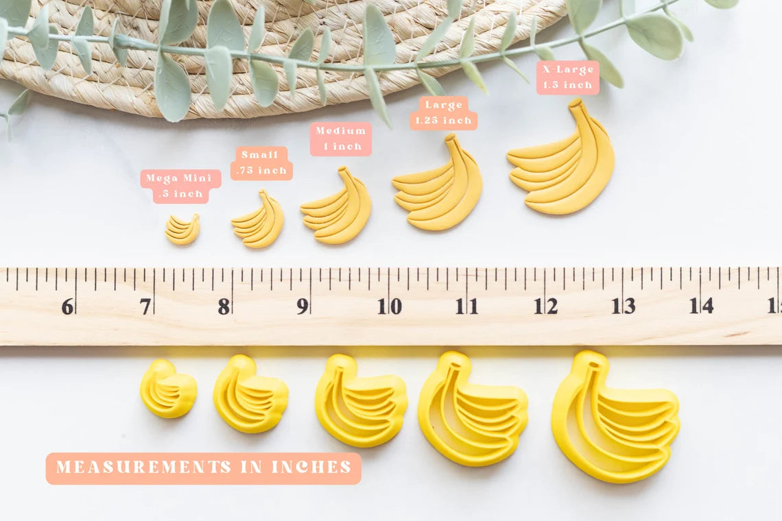 Bunch of Bananas Fruit Clay Cutter - Available in Mirrored Set