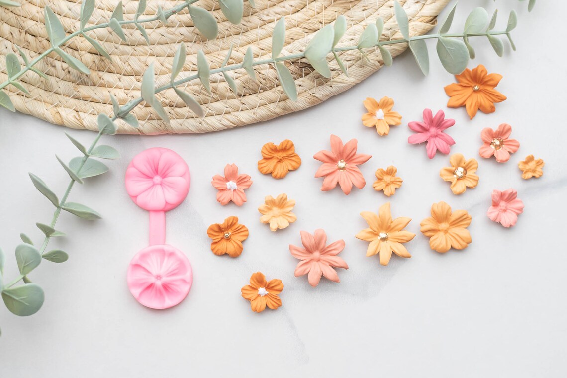 Silicone Flower making Mold / Mould Press for Polymer Clay