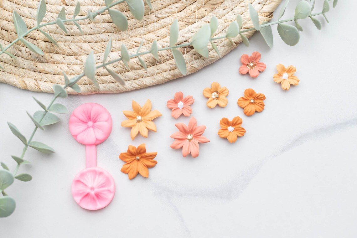 Silicone Flower making Mold / Mould Press for Polymer Clay