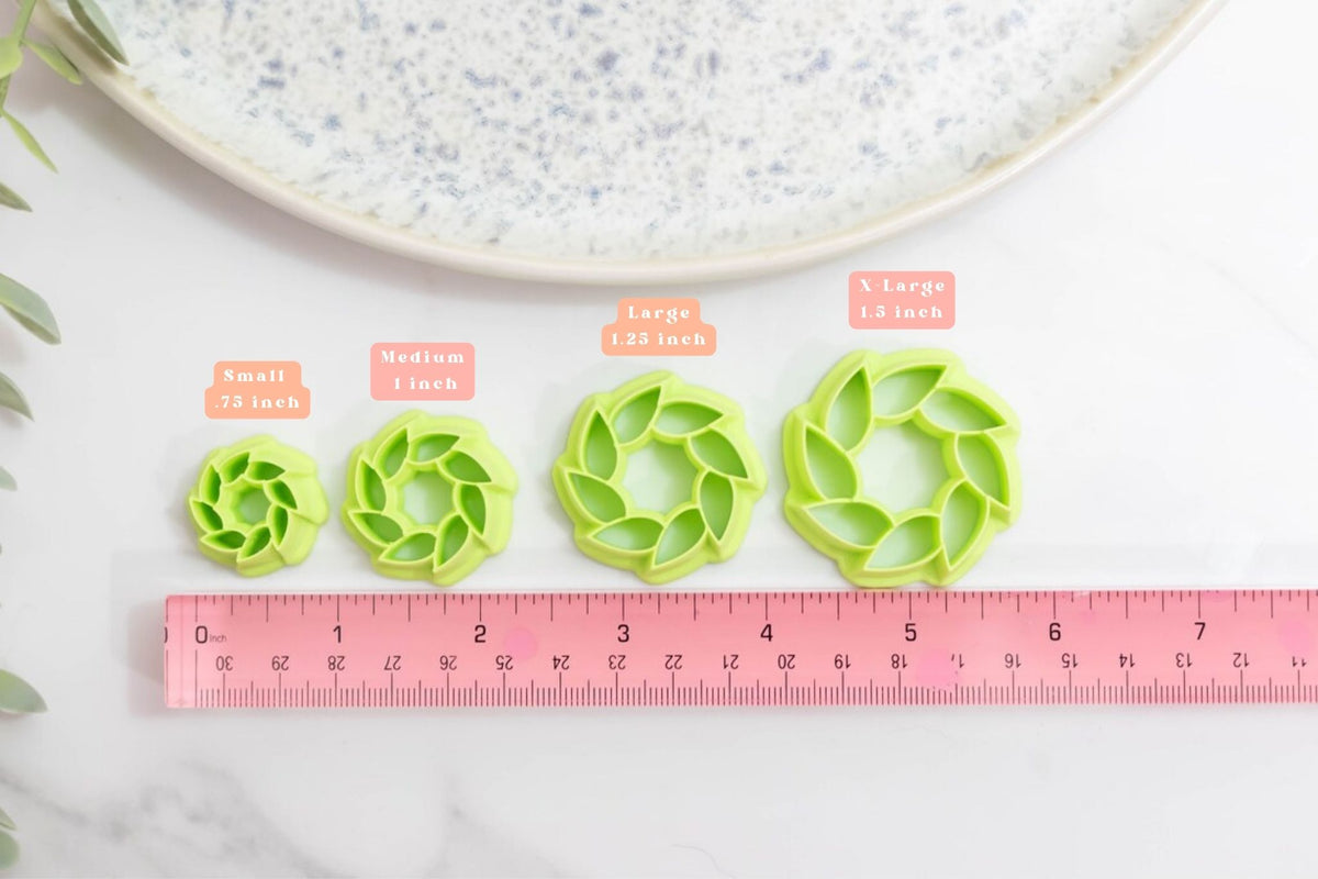 Leaf Wreath Clay Cutters