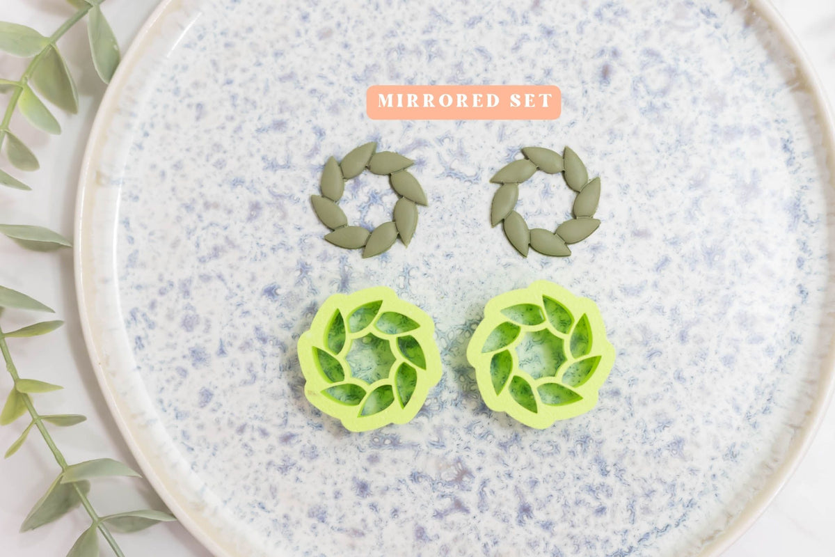 Leaf Wreath Clay Cutters