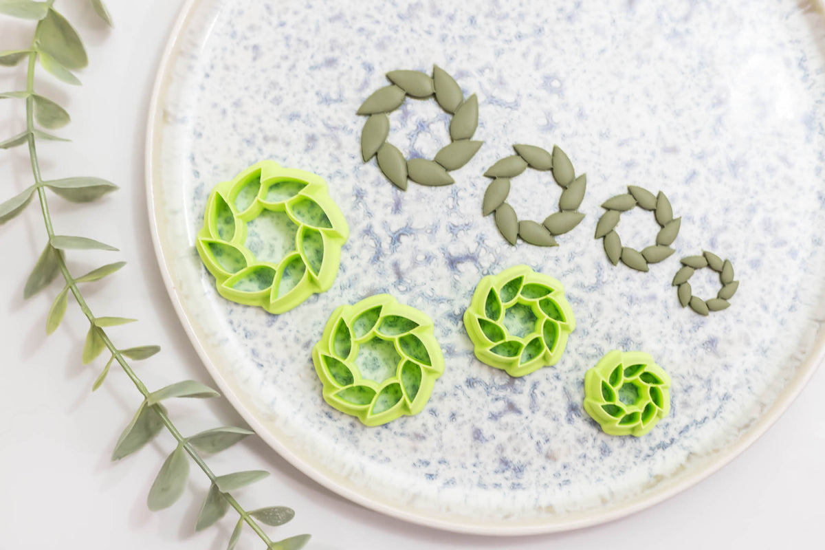 Leaf Wreath Clay Cutters