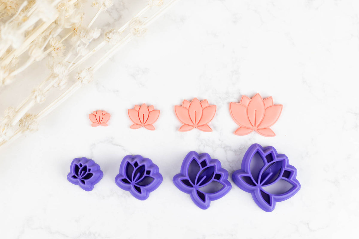 Lotus Flower Clay Cutters