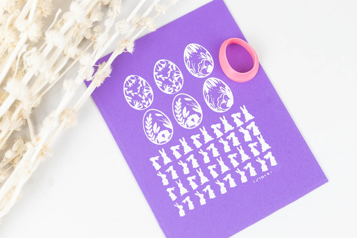 Easter Silk Screen with Egg Cutter