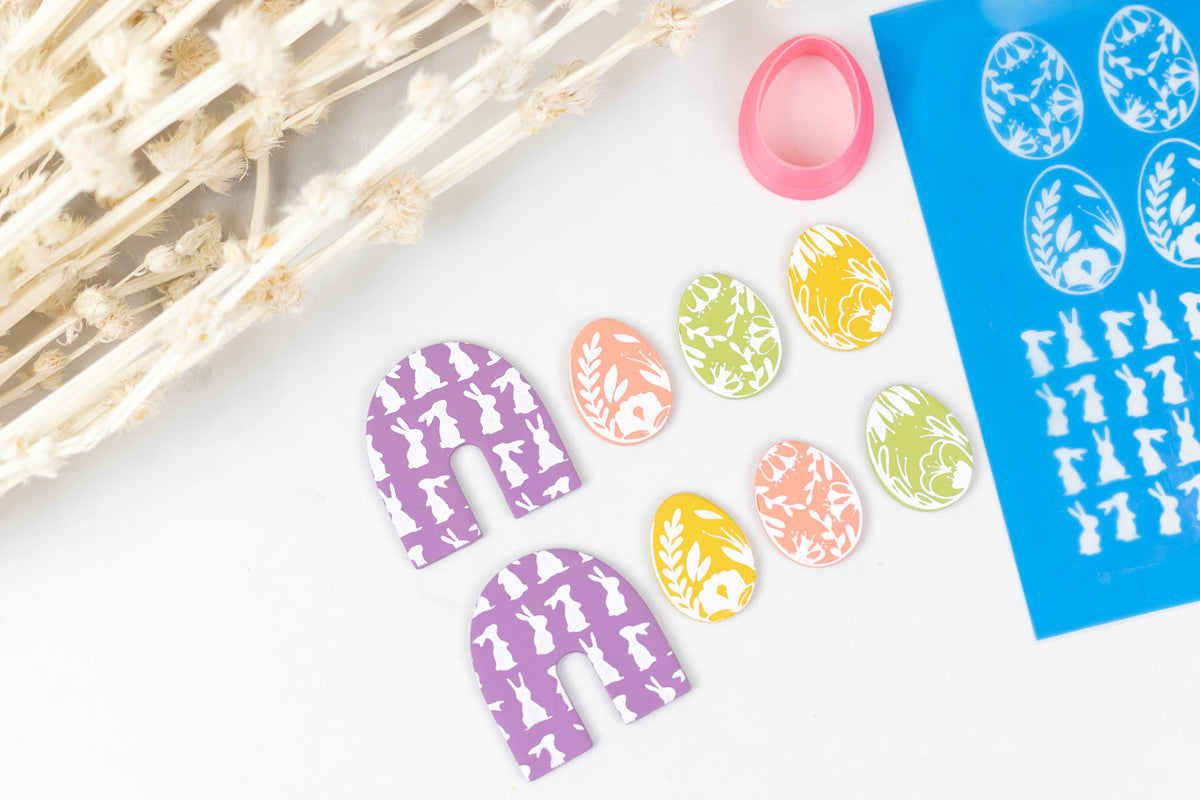 Easter Silk Screen with Egg Cutter